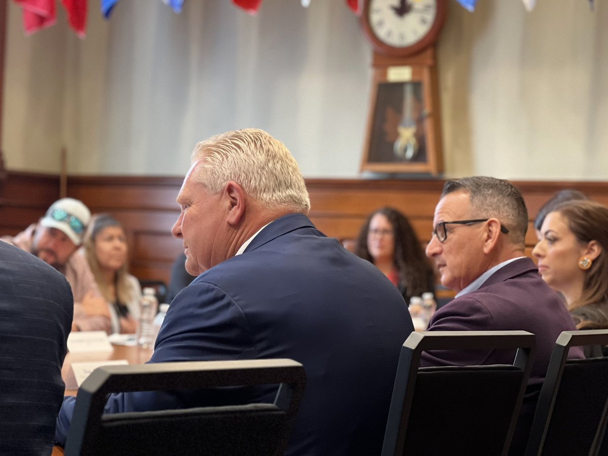 GregRickford's tweet photo. This morning, Premier @FordNation, Minister @SLecce &amp; I met with First Nations leaders on transformative energy infrastructure opportunities in the North.

We have a proven track record for connecting diesel-reliant Indigenous communities with clean, reliable solutions. https://t.co/yeniT2vJWu
