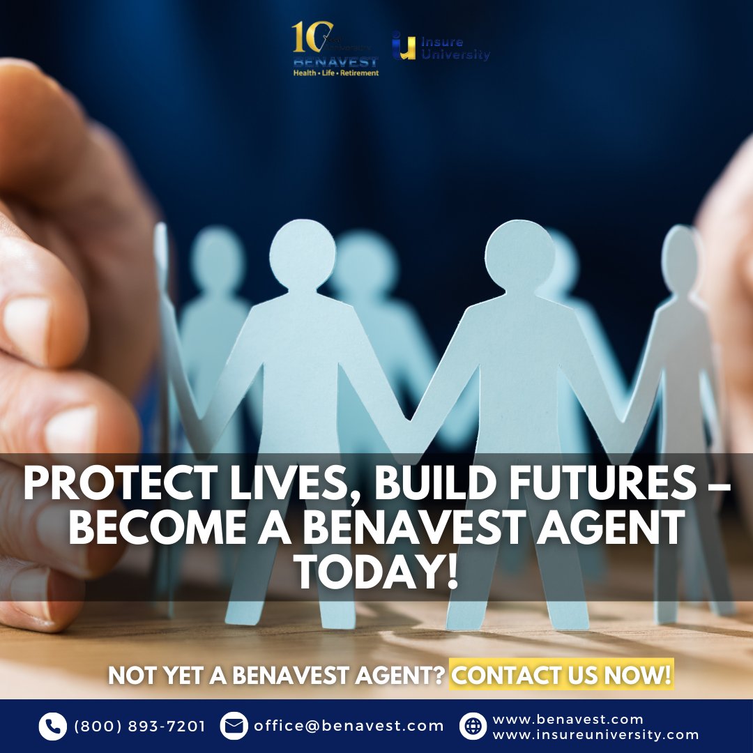 InsureUni's tweet image. 🌟 Join Benavest InsureUniversity! 🌟
Stay ahead in the health insurance industry and unlock countless opportunities. Protect lives, build futures, and become a Benavest agent today! 🚀

#Benavest #InsureUniversity #ProtectAndBuild #InsuranceOpportunities #AgentLife