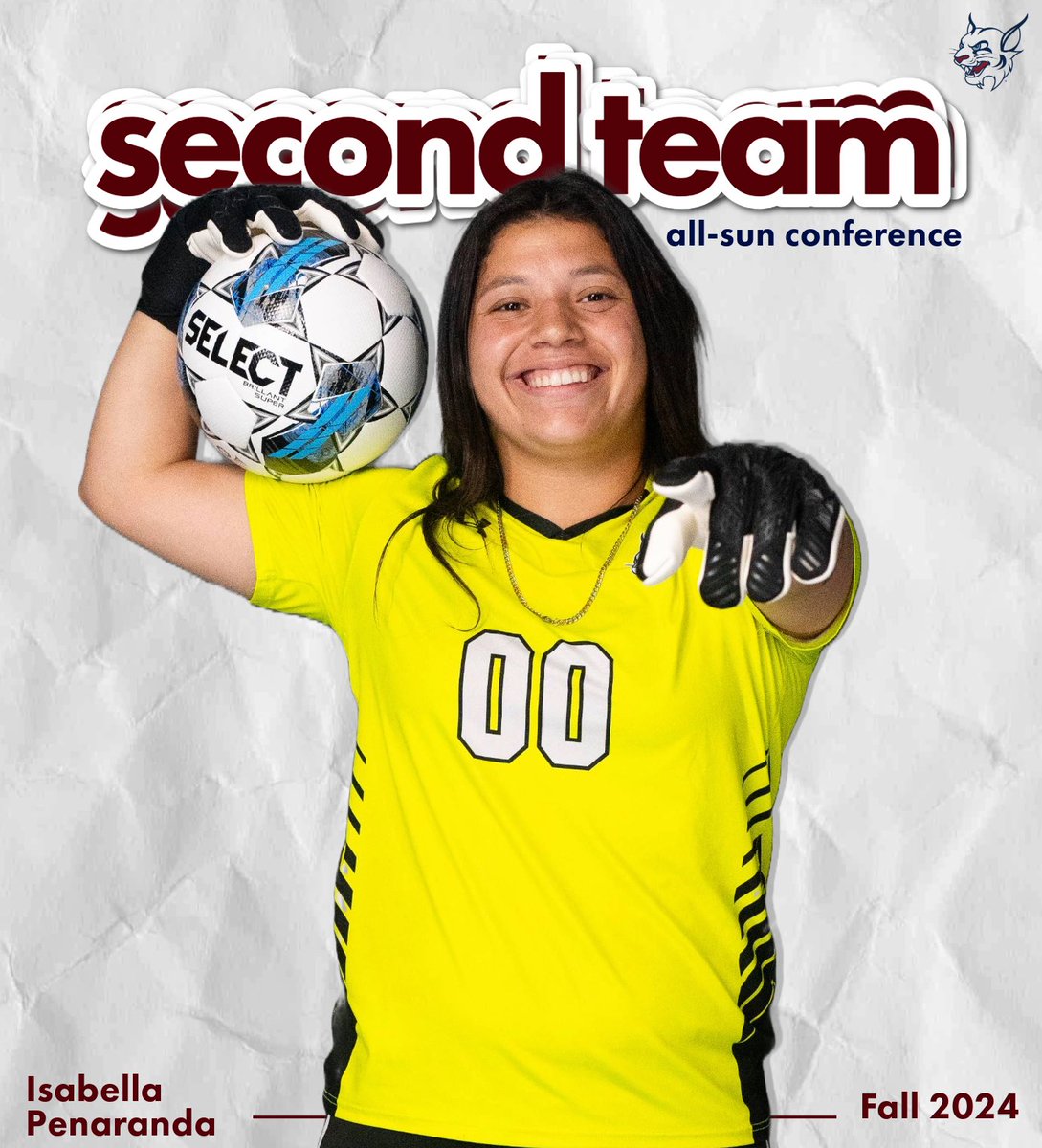 🏆 Award Alert 🏆

Isabella Penaranda picks up a spot on the All-Sun Conference second team! 😼

#EarnIt // #STUWsoccer
