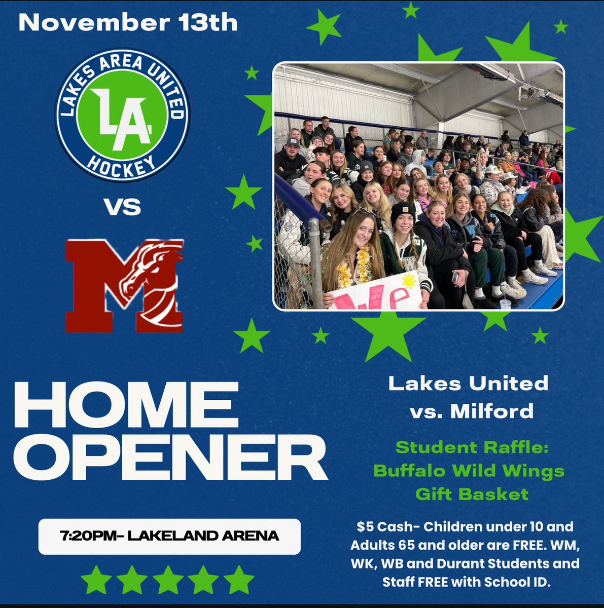 WUHockey's tweet photo. 🚨We are one week out and the boys are ready. We can’t wait to see the best fans in the LVC‼️ #letsgolakes 🏒🏒🏒
@WSDATHLETICS @Mott_Athletics @WK_Athletics @ericpaceWBHS @wbloomfieldschl @WSDNews @MichHSHockey @wbhslakernation https://t.co/lw1G0dbY7K