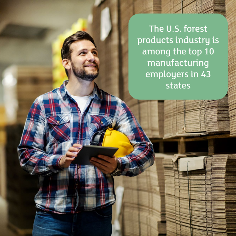TAPPITWEETS's tweet photo. The U.S. forest products industry is a major national employer and among the top 10 manufacturing employers in 43 states? It is also a significant contributor to the U.S. economy, representing approximately 5% of manufacturing GDP. #PaperFacts @TwoSidesNA
https://t.co/Eu1KQSFbCc https://t.co/HIAG4QqSRv