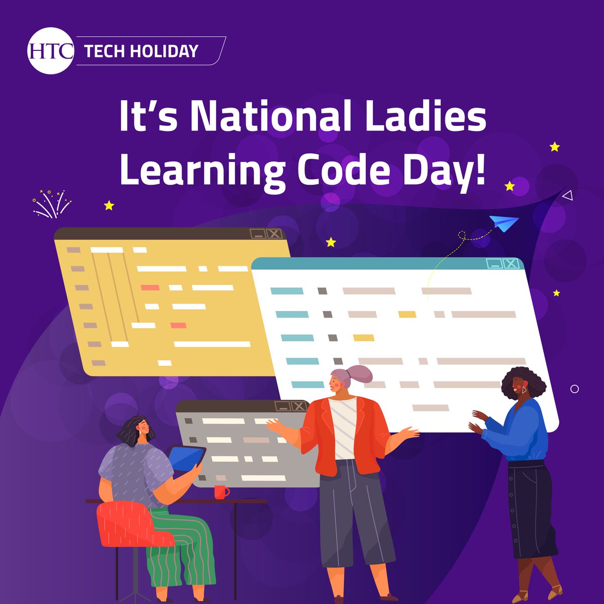 HTCWebSolutions's tweet image. National Ladies Learning Code Day aims to provide women and children with access to information and skills required to thrive in a digital world.
#coding #ladieslearningcode #womeninstem
