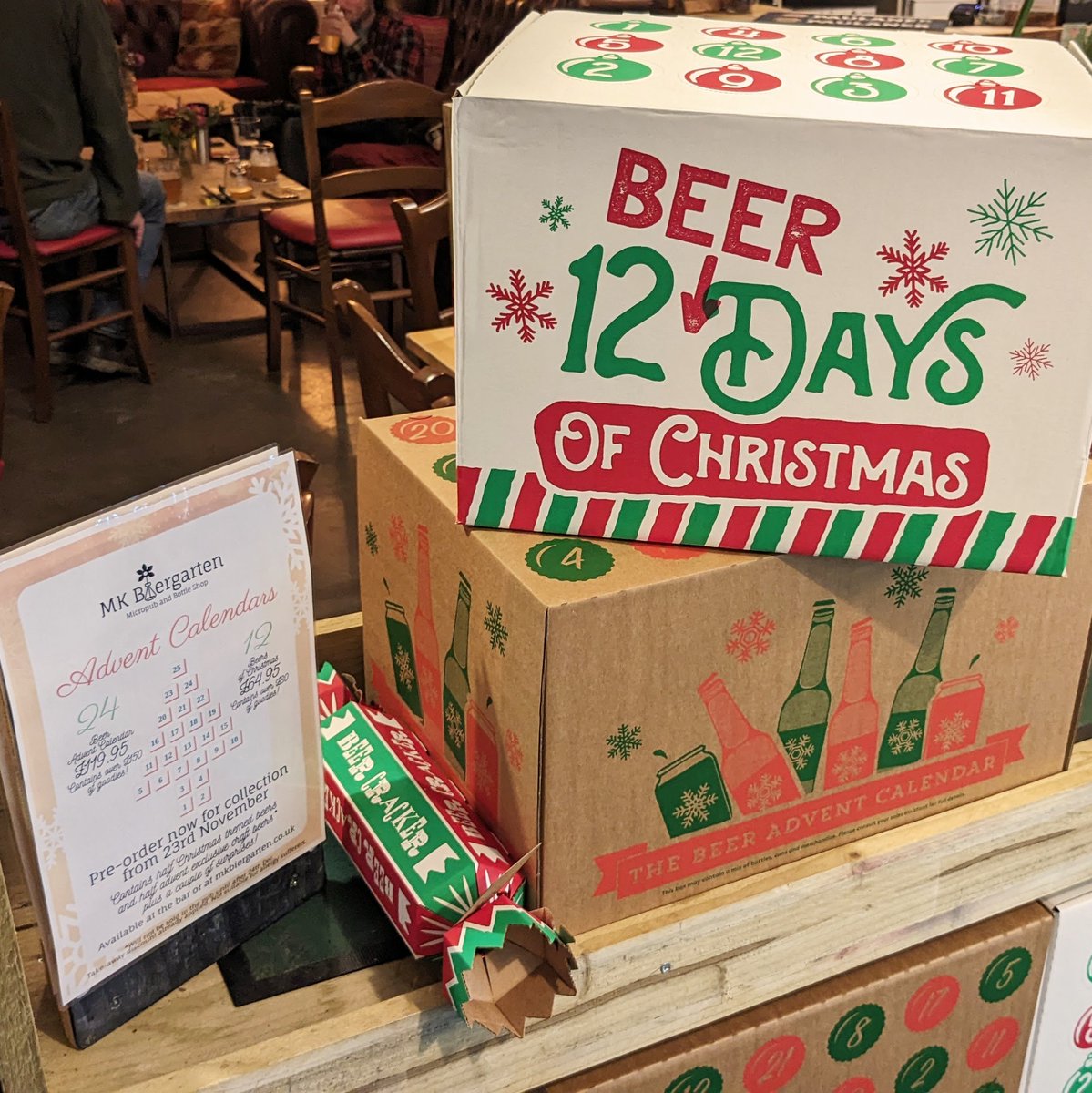 Advent Calendars are on sale now! See our pinned post on Instagram or mkbiergarten.co.uk for more details 🗓️

The pub is rapidly filling up with Christmassy themed beers (and these cute beery Christmas crackers!!) with LOTS more being added this week 🎄

#MKBiergarten #beer