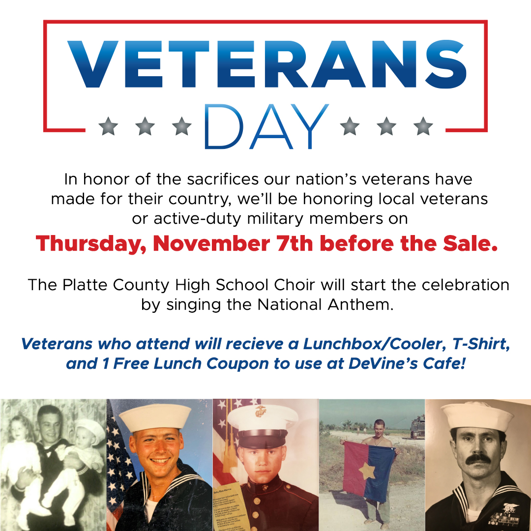 AmericasAAKC's tweet photo. REMINDER: Veterans Day Celebration this week at America's AA Kansas City - come join us in honoring our nation's veterans before the sale on Thursday, November 7th!
#americasautoauction #veteransday #honor #brave https://t.co/K8zojR8QLB