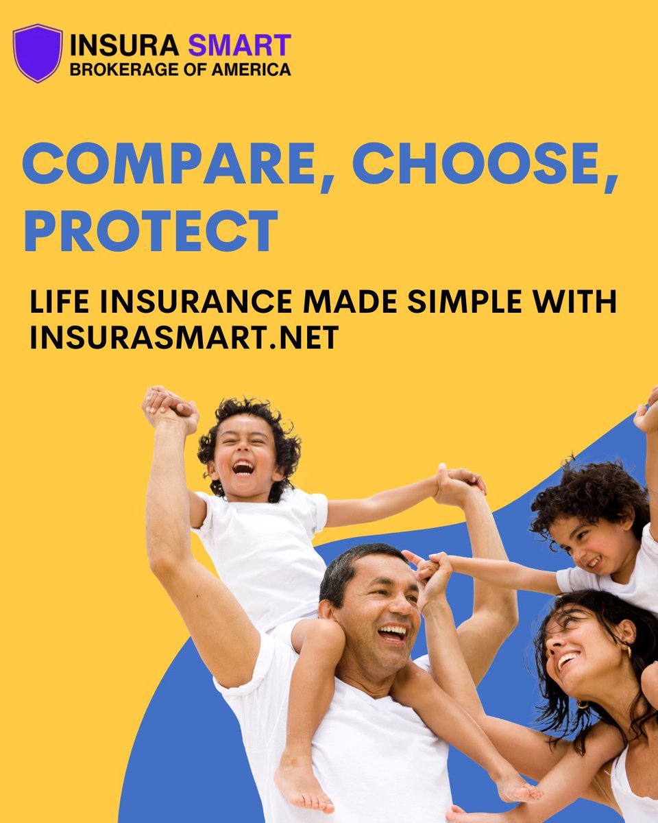 Insurasmartnet's tweet image. Why settle for less when you can have the best? At InsuraSmart.Net, we do the hard work for you—comparing policies from top-rated life insurance providers to find the perfect fit for your family’s needs. 📷📷Get unbiased advice and secure affordable coverage today!