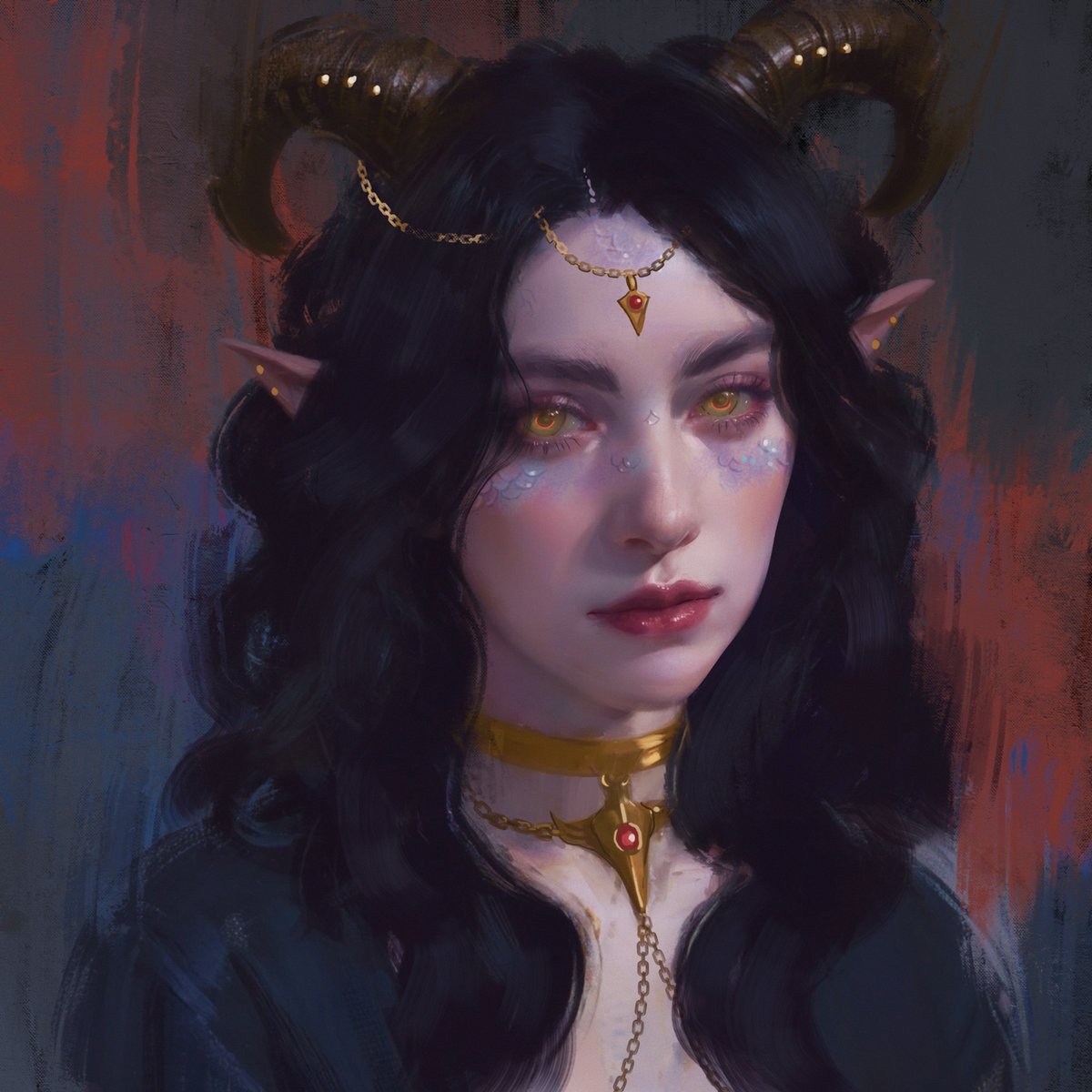 [COMM] - Headshot 

Art for: <a href="/shiroadaras/">Adaras</a> 

For commission contact me via DM :3    

#commissionsopen #ArtistOnTwitter #portrait #fantasy #dnd #dndart #dndcommission #dndoc #elfgirl #elf #tiefling