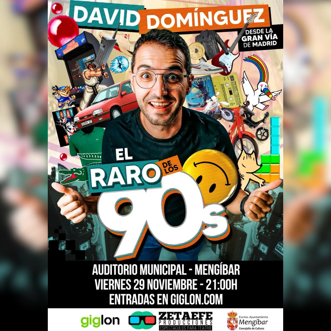 💥 MENGÍBAR 💥

El viernes 29 de noviembre la voy a romper en el auditorio municipal a las 21:00 h.

¿Dónde puedes comprar tu entrada?

Ve al enlace en mi BIO @bydaviddominguez para no perderte la oportunidad de conocer la época de los 90s de una forma DIFERENTE Y ESPECIAL 🥳
