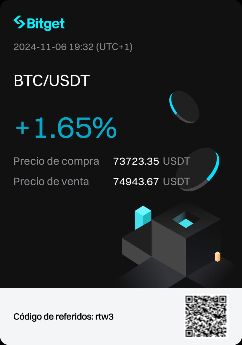 ✨ Ethereum en #Bitget está haciendo crecer mis ganancias como nunca! 📈💸 Únete y empieza a ganar también 👇

partner.bitget.com/bg/w3l5sxgt link de 20 % de descuento en comisiones de por vida

#Ethereum #Crypto #Trading #Inversiones #Bitget #GanarDinero
