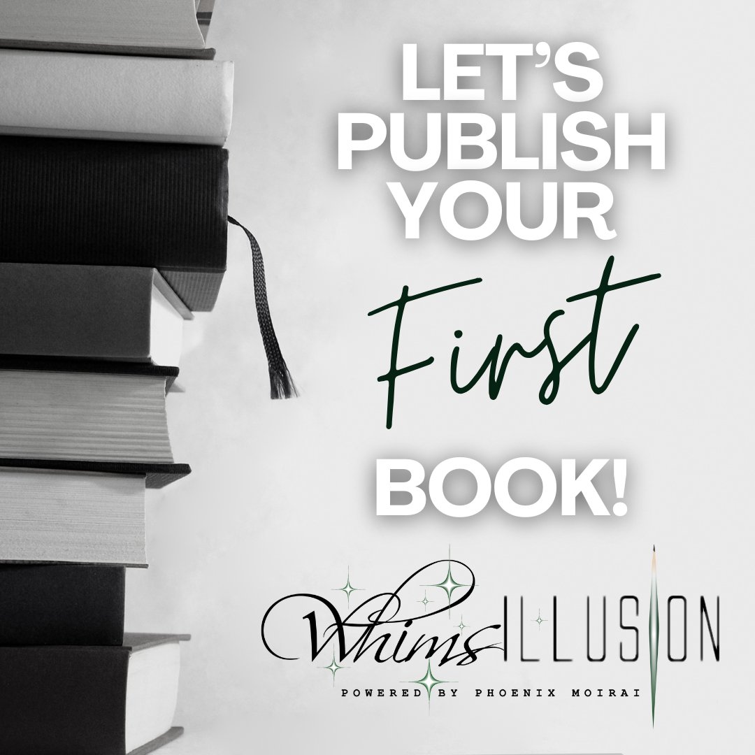 whimsillusion's tweet image. Ready to take the leap and publish your FIRST book? 📚✨ There's a story within you that deserves to be told, and we're here to help you bring it to life.

Go to whimsillusion.com to learn more!

#FirstBook #GetPublished #aspiringauthors