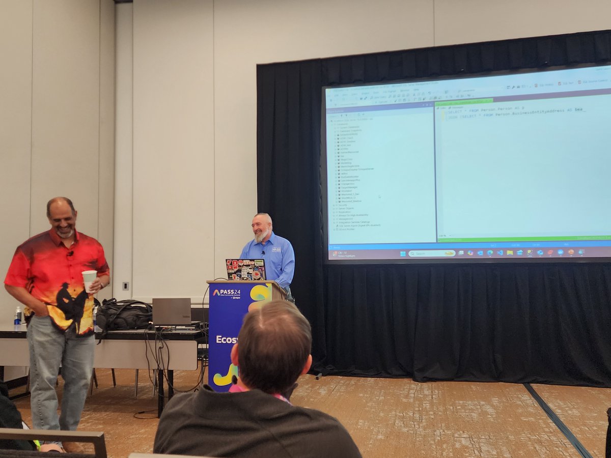 MichaelDWall1's tweet image. I just enjoyed the @way0utwest and @GFritchey presentation on #sqlprompt on &quot;Five productivity hacks using SQLPrompt&quot; (paraphrased) at @PASSDataSummit .  Thanks @redgate for this always useful tool!