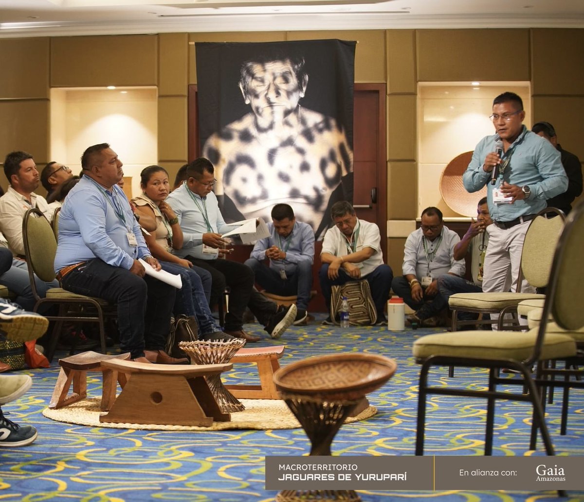 Acompañamos a los 4 gobiernos indígenas que conforman el Macroterritorio de los Jaguares de Yuruparí, de la Amazonía oriental colombiana, a presentar públicamente su Instancia de Coordinación. <a href="/gaiaamazonas/">Gaia Amazonas</a> <a href="/JulioESenador/">Julio César Estrada</a>