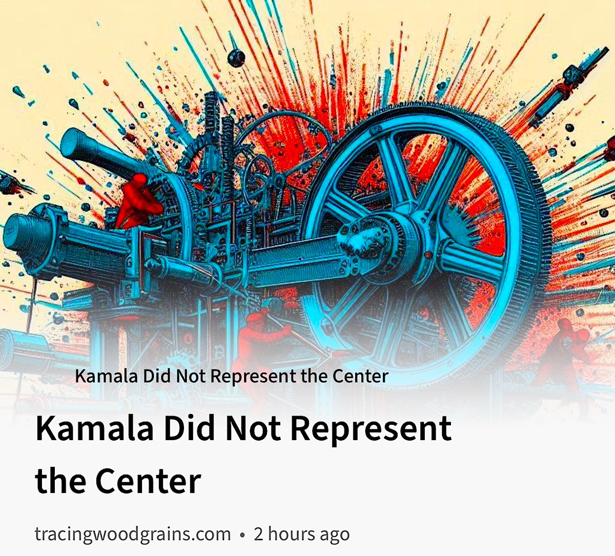 "There is not a single moment this election that I felt heard or represented by Kamala Harris. Not one." 

So writes <a href="/tracewoodgrains/">TracingWoodgrains</a> in a piece that's currently one of the most upvoted reads on Smashing