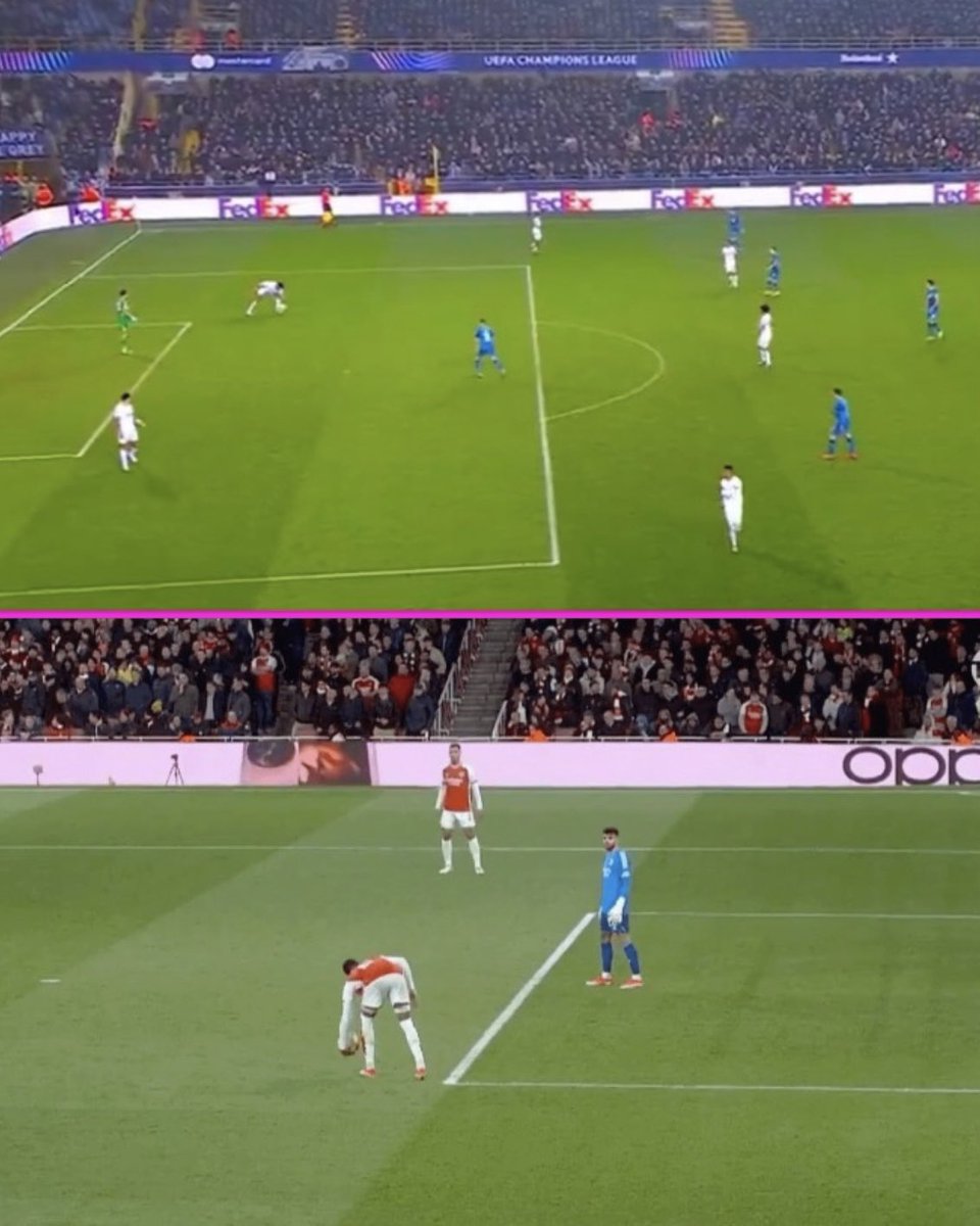A reminder that Gabriel also picked up the ball in his own penalty area last season in the Champions League… but the referee chose to ignore it as a “kid's mistake” 👀
