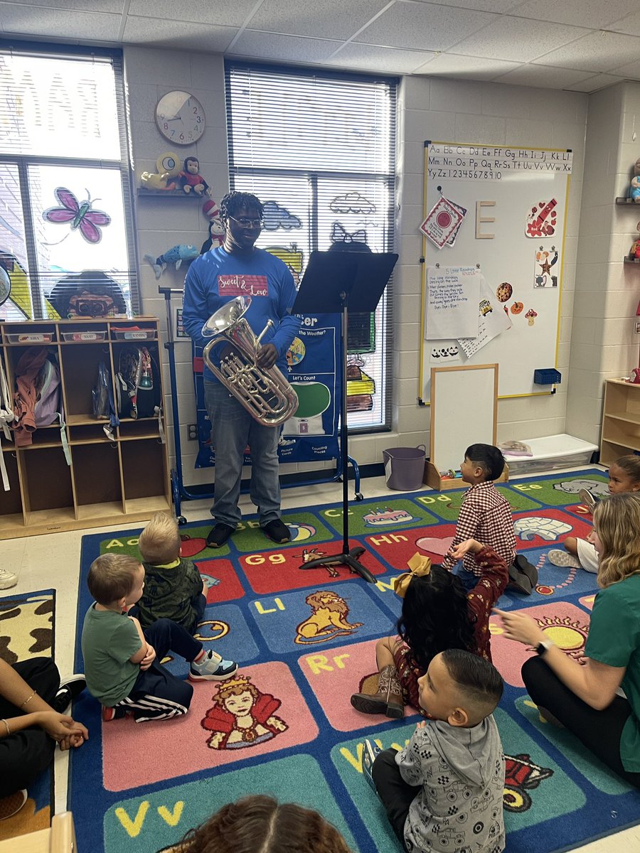 Thank you Mighty Ram Band for coming out today to visit us! 😎🐏 💚💙 <a href="/RamNationCRHS/">Ram Nation</a>