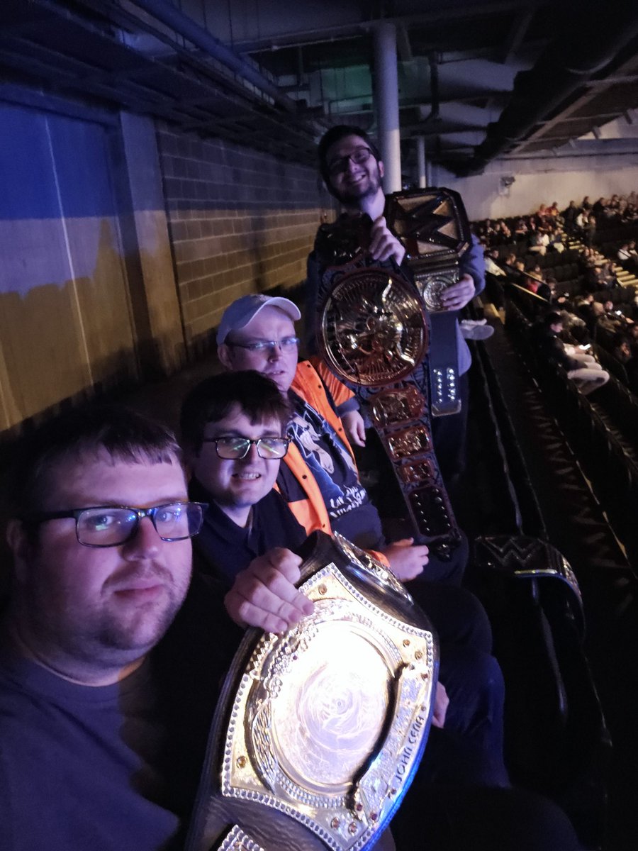 DJDanny7's tweet photo. CHAMPS ARE HERE #WWESHEFFIELD https://t.co/oEDheJ4pnU