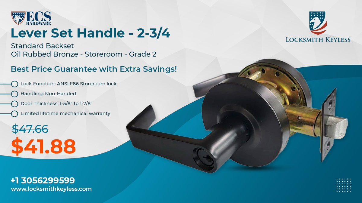 LksmithKeyless's tweet image. ✨ Unlock Quality  ECS Hardware Leverset✨
hubs.ly/Q02X9P2t0. 
#ECSHardware #SpecialOffer #Leverset #HomeImprovement #DoorHardware #Upgrade