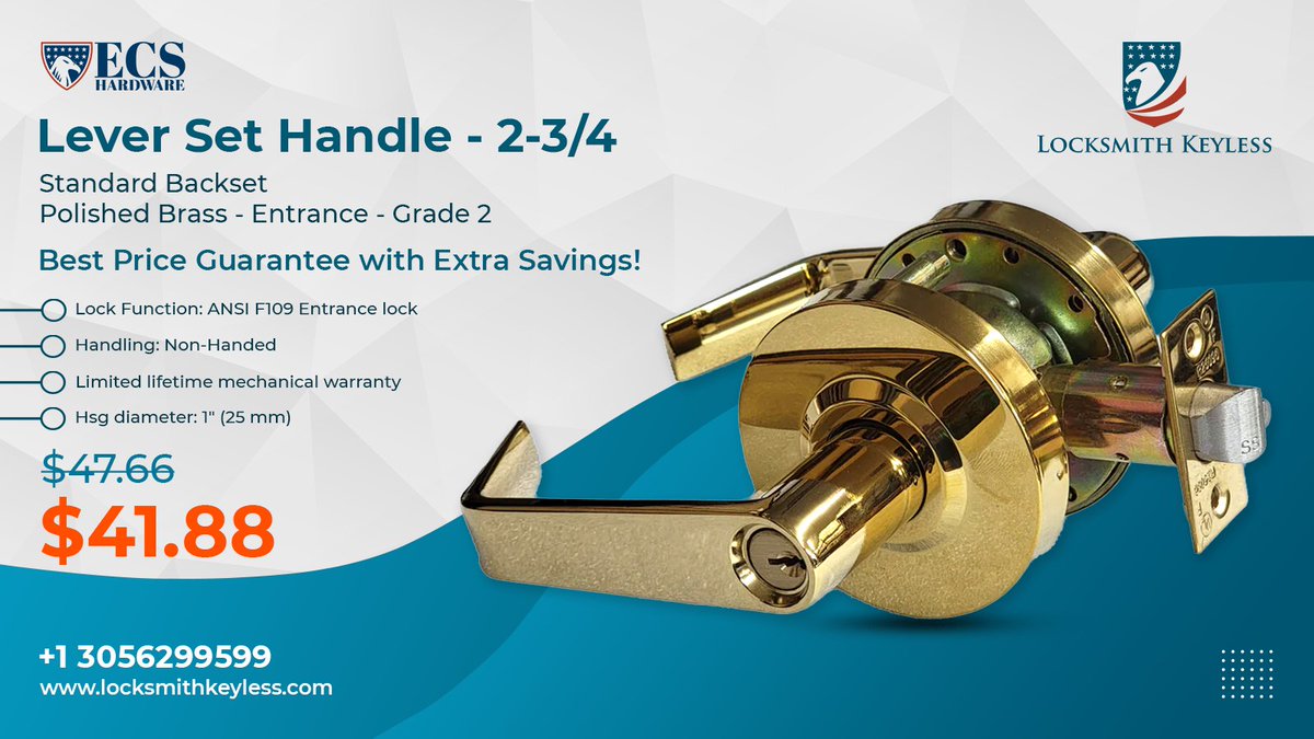 LksmithKeyless's tweet image. ✨ Unlock Quality  ECS Hardware Leverset✨
hubs.ly/Q02X9P2t0. 
#ECSHardware #SpecialOffer #Leverset #HomeImprovement #DoorHardware #Upgrade