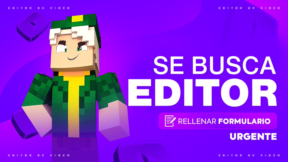 zzzRubi_'s tweet image. Busco Editor de Vídeo para Willyrex.

- Enfocado en Gaming
- Para Vídeos Largos y Shorts
- Necesito que Rellene el siguiente formulario.
Formulario: forms.gle/aKPBH4qLW2v9K9…

(Si compartes este tweet nos ayudáis a encontrar a gente con talento) ❤️