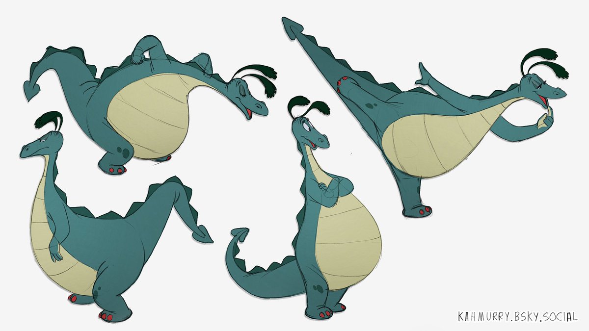 kahmurry's tweet image. the other set of reluctant dragon poses I did.