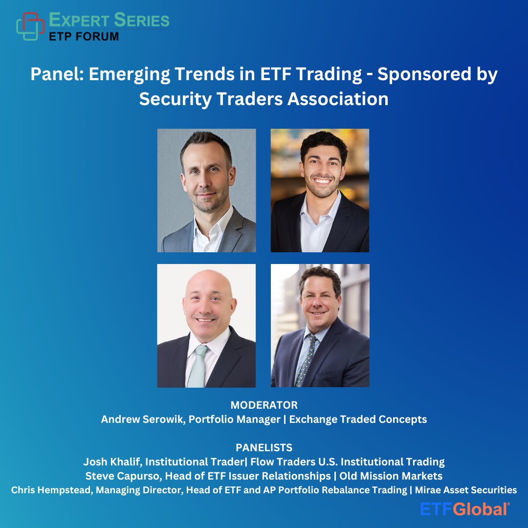 Panel Spotlight: Emerging Trends in ETF Trading - Sponsored by Security Traders Association

As the U.S. moves beyond the transition to a shortened settlement cycle, new challenges for optimal ETF trade execution have emerged. Could T+0 become the next frontier—an opportunity, a