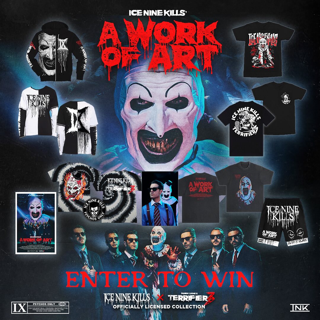 ICENINEKILLS's tweet image. Enter If You Dare....to win 𝘼 𝙒𝙤𝙧𝙠 𝙤𝙛 𝘼𝙧𝙩 merch + poster signed by @spencerink. Slash the link to enter🤡🔪🎨🩸found.ee/AWOAGIVEAWAY