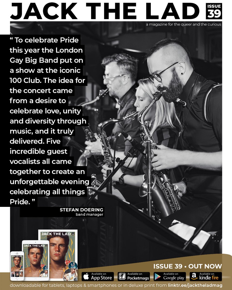 Jack The Lad magazine (@jacktheladmag) on Twitter photo #WednesdayWords from <a href="/LGBigBand/">London Gay Big Band</a> who <a href="/sjwphotos4u/">simonjwebb</a> captured for Issue 39's Out & About feature. Catch them live <a href="/TheClaphamGrand/">The Clapham Grand</a> this Sunday where they'll be paying tribute to music's greatest icons with special guests inc. <a href="/XtinaBianco1/">Christina Bianco</a> Issue 39 is out now! linktr.ee/jacktheladmag #WednesdayWords from <a href="/LGBigBand/">London Gay Big Band</a> who <a href="/sjwphotos4u/">simonjwebb</a> captured for Issue 39's Out & About feature. Catch them live <a href="/TheClaphamGrand/">The Clapham Grand</a> this Sunday where they'll be paying tribute to music's greatest icons with special guests inc. <a href="/XtinaBianco1/">Christina Bianco</a> Issue 39 is out now! linktr.ee/jacktheladmag