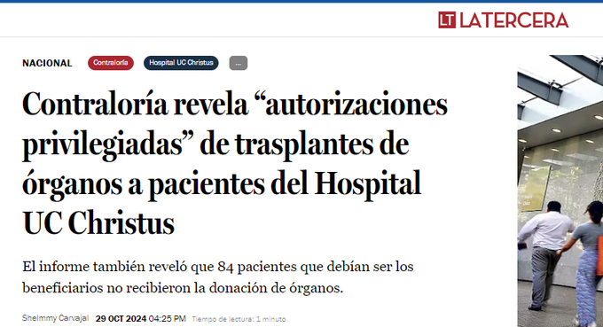 gransopi's tweet photo. En la Red UC Christus atienden pederastas y trafican órganos...  

Pero no hacen abortos tres causales por "objeción de conciencia"  

#Estupendo https://t.co/ry2wjWfR8g