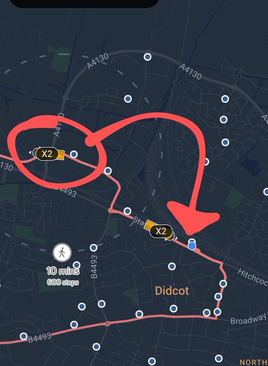 Sam Horrell 🗿 (@drhorrell) on Twitter photo Love it when an <a href="/OxfordBusCo/">Oxford Bus Company</a> bus leaves early instead of waiting until the scheduled departure time so your left waiting for 30 minutes for the next bus.
This is where the bus was at 19:22 when it should have been where I am. Love it when an <a href="/OxfordBusCo/">Oxford Bus Company</a> bus leaves early instead of waiting until the scheduled departure time so your left waiting for 30 minutes for the next bus.
This is where the bus was at 19:22 when it should have been where I am.