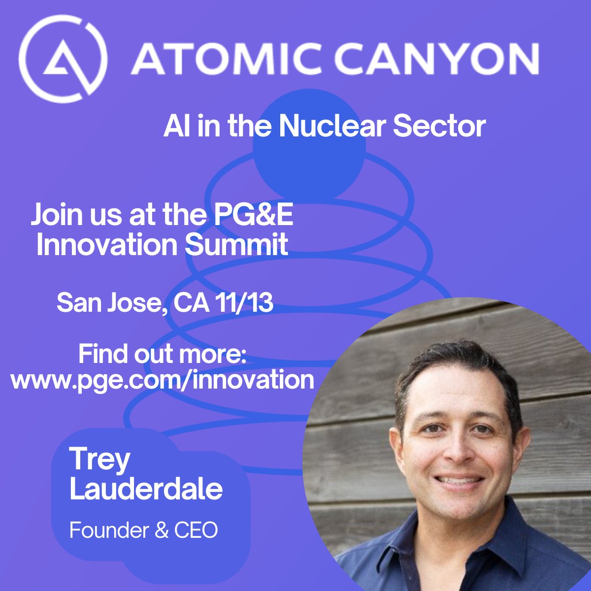 AI meets nuclear power: Join <a href="/atomic_canyon/">Atomic Canyon</a> CEO <a href="/TreyLLauderdale/">Trey Lauderdale</a>, PG&amp;E's VP Maureen Zawalick &amp; <a href="/nvidia/">NVIDIA</a>'s Marc Spieler at <a href="/PGE4Me/">Pacific Gas & Electric</a> 2024 Innovation Summit presented by <a href="/DISTRIBUTECH/">DTECH</a> to explore AI's impact on nuclear energy.
Register: bit.ly/3YUiHKh

#pgeinnovationsummit