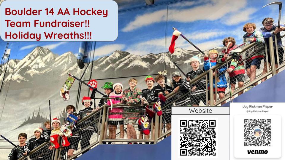 My oldest son’s 14AA Hockey team is selling holiday wreaths and decor as a fundraiser. All items can be shipped to your home for FREE! 

sherwoodfundraiser.com/14AABoulderHoc… 

#christmas #christmaswreath #fundraiser #fundraising #hockey #colorado #cowx