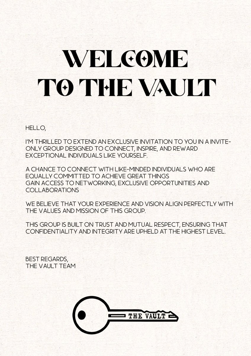 All thanks to my G <a href="/jerezizzz/">Jereziz</a> for the invitation to <a href="/TheVaultx/">VAULTX</a> !!!
Excited for what's coming. 🤩