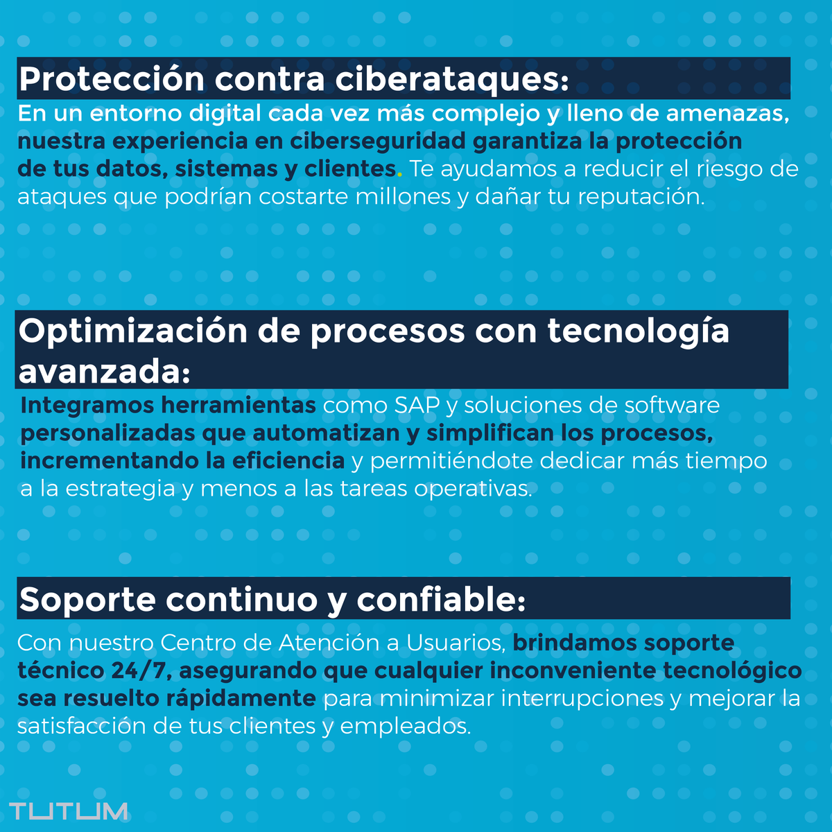 TutumTech's tweet photo. ¿Por qué necesitas nuestra ayuda HOY? La tecnología es clave para el crecimiento y la seguridad de tu negocio. Descubre cómo TUTUM puede ayudarte a transformar tus operaciones y proteger tus datos. 

💼🔒 #Ciberseguridad #TransformaciónDigital https://t.co/qKzIQOIt1q