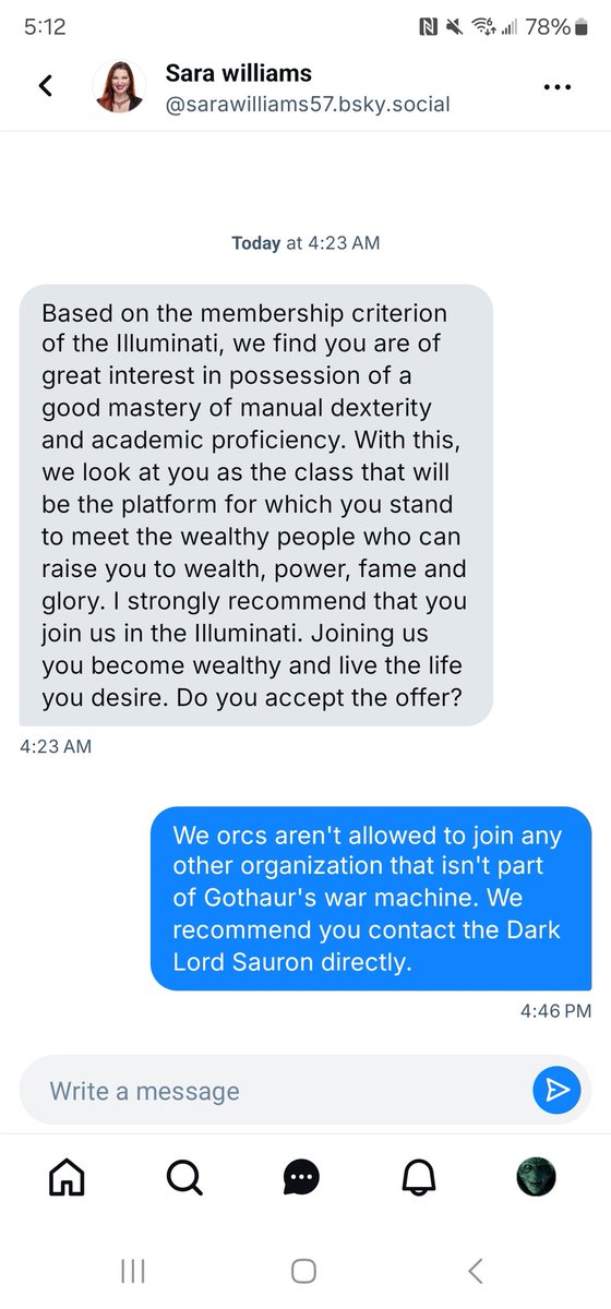 Every so often, we orcs on BlueSky have someone thinking we are motivated by wealth. We orcs are already rich with communal spirit.
