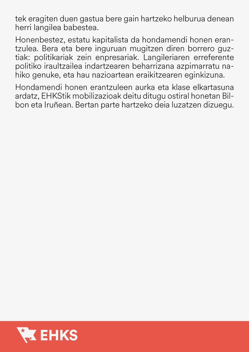 EHKSozialista's tweet photo. 🔴 Ikaragarria da egoera Valentzian eta Espainiar Estatuko hegoaldeko hainbat lurraldetan.

Ostiralean Bilbon eta Iruñean mobilizatuko gara hondamendi horren erantzuleak salatzeko eta klase elkartasuna aldarrikatzeko. 

Valentziako herri langilearekin elkartasuna! https://t.co/ED6DwZHS20
