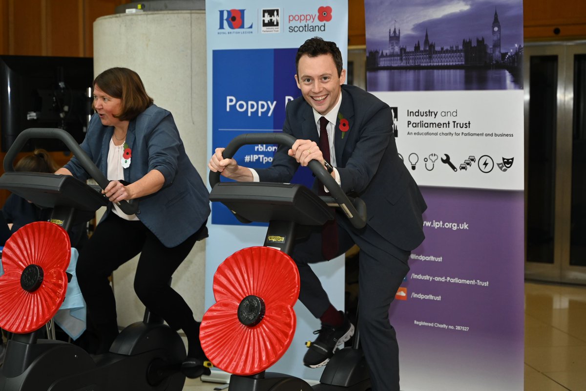 Matthew_Patrick's tweet photo. Ahead of Remembrance Day, I took part in today’s #IPTPoppyRide, cycling 3.89km in 5 minutes - what a workout!
Thanks to @indparltrust and @PoppyLegion for hosting https://t.co/FzbUPq6v1B