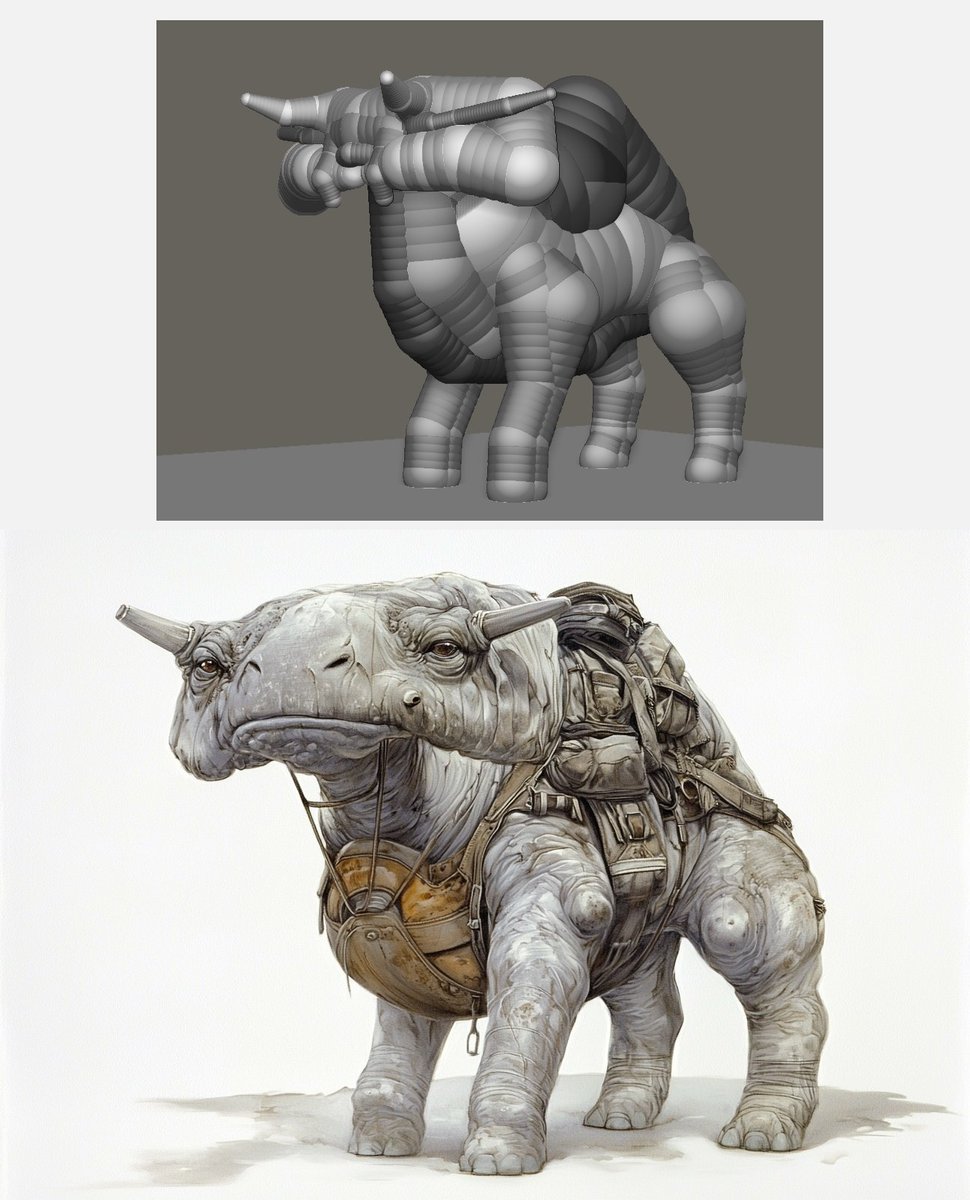 midjourney's tweet photo. We're seeing really cool creative workflows using our retexture feature and 3D modeling software. Check out these examples from 3D hobbyist  Moonlitmaverick using Zbrush and Midjourney to imagine creatures on alien worlds. https://t.co/ISvIh3mvja
