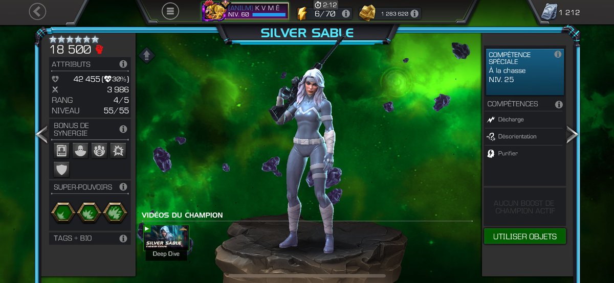 Ranked up Silver Sable to rank 4.
I heard she was getting buffed. She's getting buffed.. Right ? 🫢
#MCOC