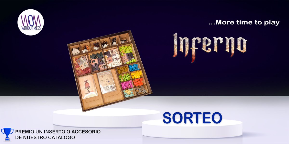 wom_withoutmess's tweet photo. ¡SORTEO!

Por el lanzamiento nuestra nuevo inserto de #inferno

Para participar:
▫️Sigue a @wom_withoutmess
▫️Retwittear
▫️Comenta un juego para diseñarle inserto y menciona a un amigo/a

El ganador/a se anunciará el 13/11/24 (SOLO EN ESPAÑA) https://t.co/qzgQNAdiVC