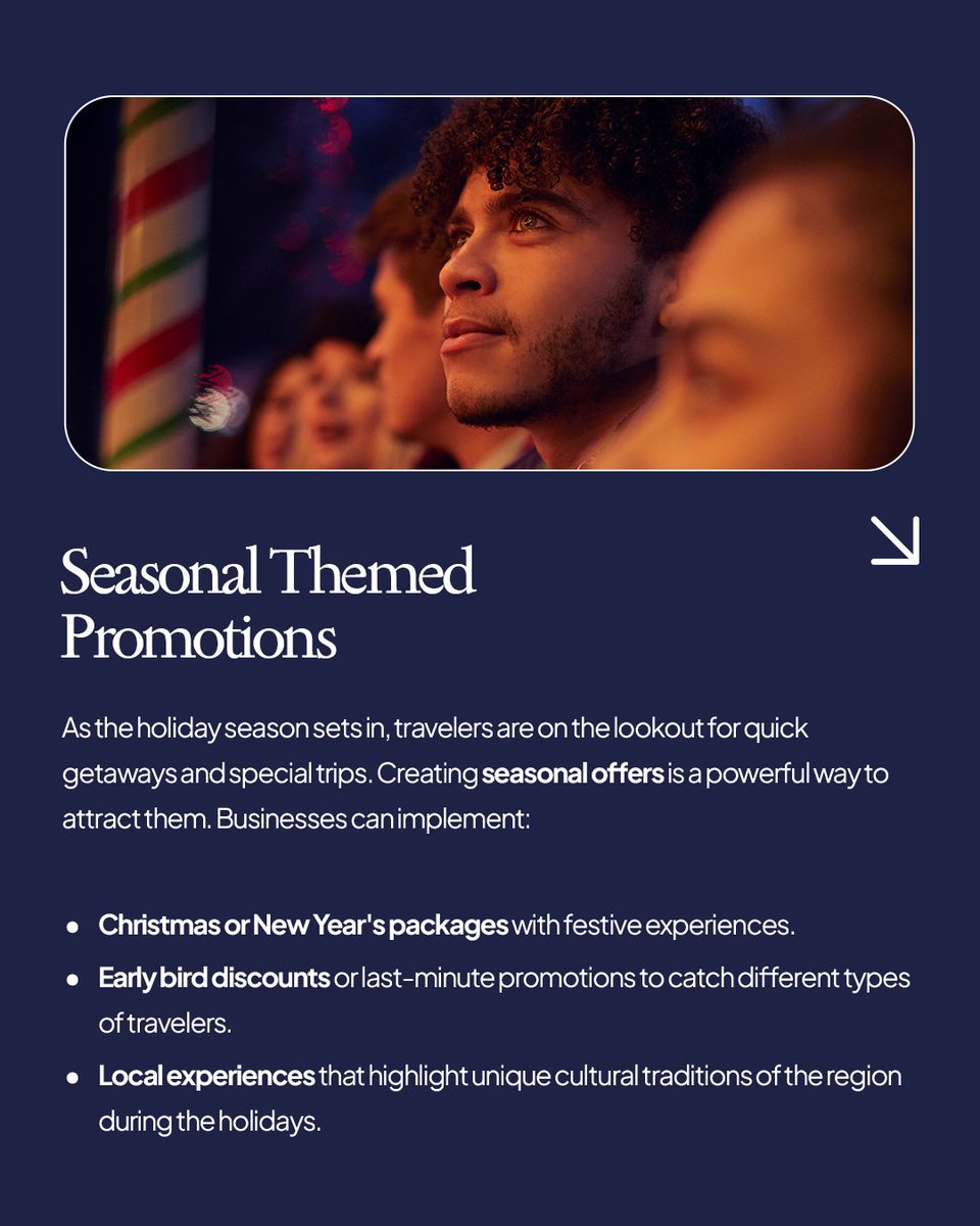 OsmoDigital's tweet photo. Start by creating enticing holiday-themed offers that catch travelers’ eyes, from Christmas packages to local cultural highlights.

 #YearEndTravel #HolidayMarketing #OccupancyBoost https://t.co/FHOdf1TlbE