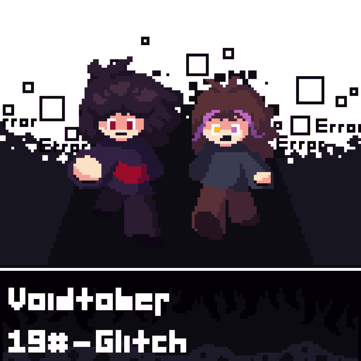 PixelCharalex's tweet photo. VoidTober Drawings from 17-20! #halloween2024 #inktober2024 #undertale #DELTARUNE #pixelartist #chara https://t.co/8m9gUPGmqy