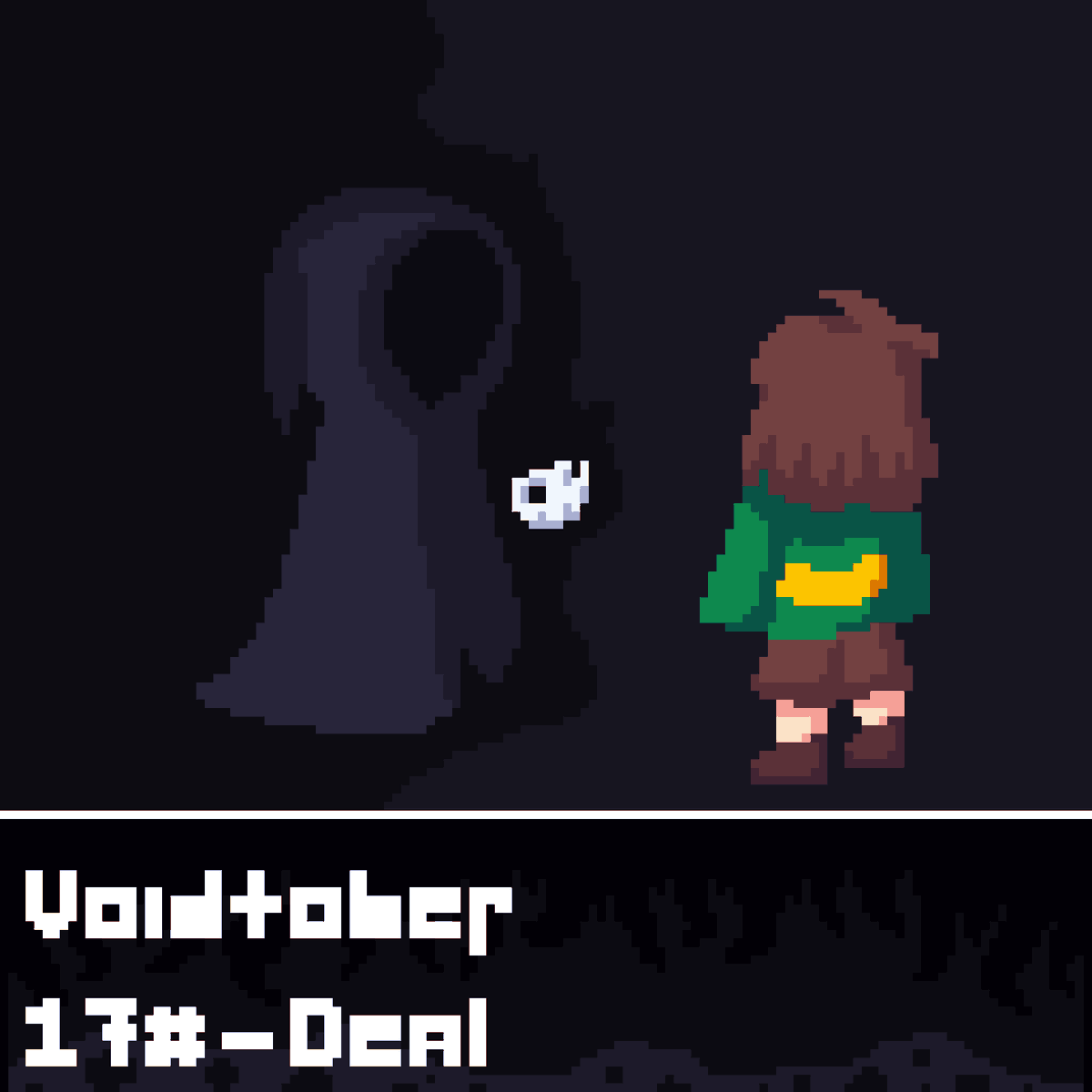 PixelCharalex's tweet photo. VoidTober Drawings from 17-20! #halloween2024 #inktober2024 #undertale #DELTARUNE #pixelartist #chara https://t.co/8m9gUPGmqy