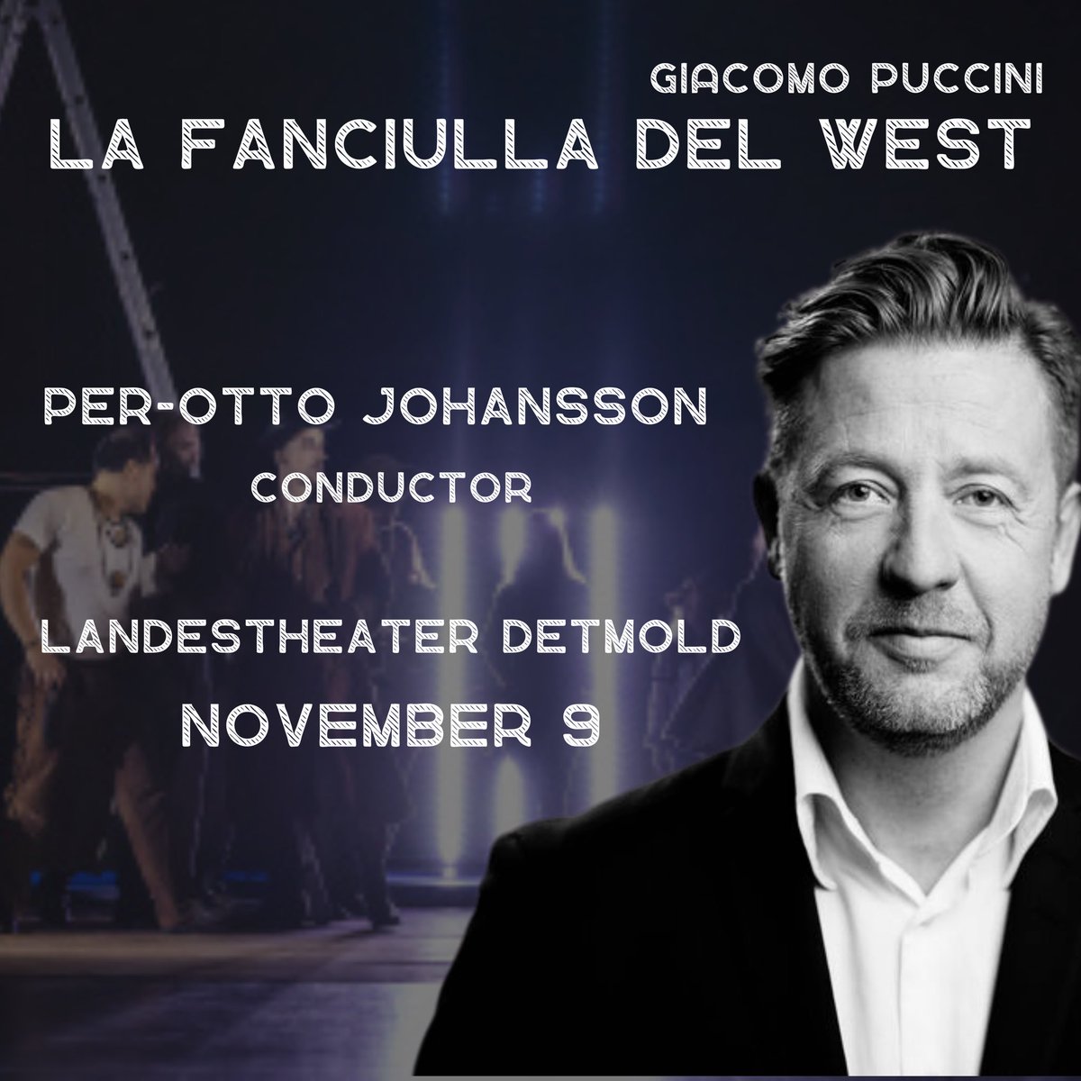 BenArtistsMGMT's tweet photo. On November 9 @wallmaestro will return on the podium of the 𝐋𝐚𝐧𝐝𝐞𝐬𝐭𝐡𝐞𝐚𝐭𝐞𝐫 𝐃𝐞𝐭𝐦𝐨𝐥𝐝 for a new 𝐭𝐡𝐫𝐢𝐥𝐥𝐢𝐧𝐠 performance of 𝑳𝒂 𝑭𝒂𝒏𝒄𝒊𝒖𝒍𝒍𝒂 𝒅𝒆𝒍 𝑾𝒆𝒔𝒕🤠

#perottojohansson #conductor #landestheaterdetmold #Puccini #opera #benartists https://t.co/YkYtZ6WKXe