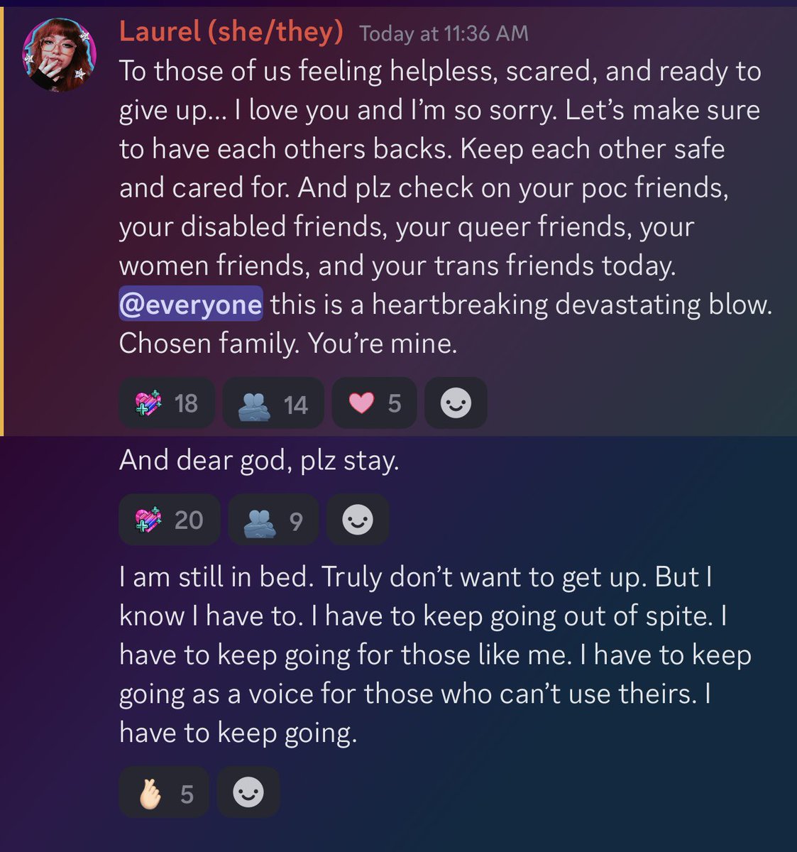 I’m sorry I don’t have the strength to rewrite this. 

But if you’re reading this I love you, please stay.