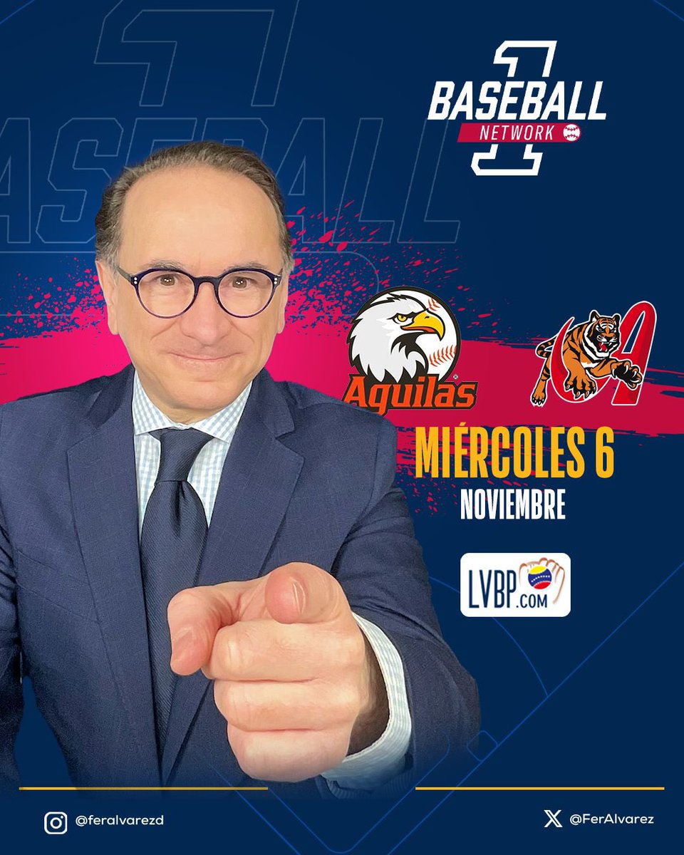 FerAlvarez's tweet image. Hoy, por @1baseballtv junto a @PRMAIO, desde las 6:40 PM hora de Caracas.

@AguilasdelZulia vs. @OficialTigres 

Disponible en:

680/1680 @Simpletvve
189/191 @TuMundoInter
1525 @ClaroColombia
1636 @DIRECTVLA
Ahora también en @NetUnoOficial

#1Baseball
