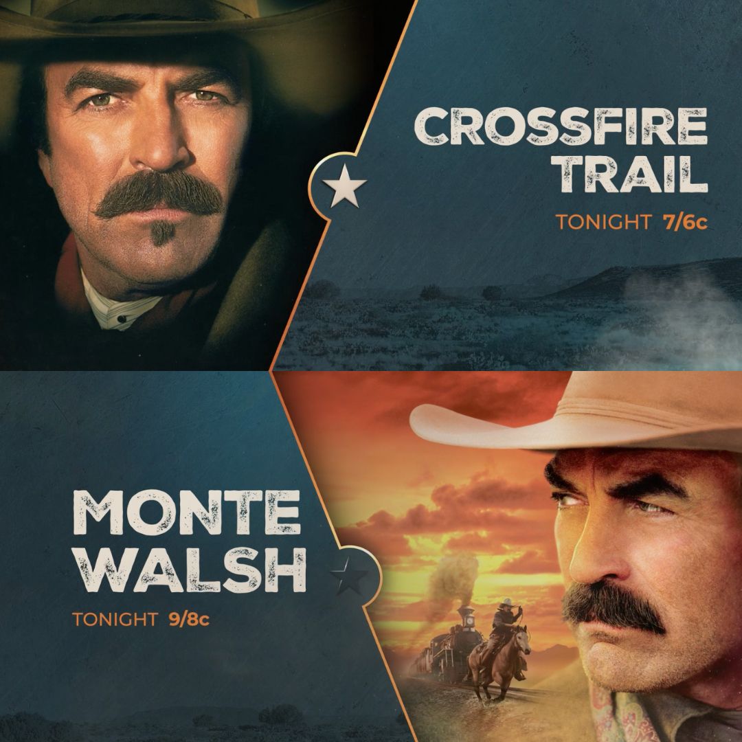 OutlawTVNetwork's tweet photo. Double the Tom Selleck, double the mustache! Itโs Movember Wednesday on OUTLAW.
Tune in tonight for back-to-back western classics, โCrossfire Trailโ and โMonte Walshโ starting at 7/6c. ๐
#Movember #NoShaveNovember #MensHealth #TomSelleck #CrossfireTrail #MonteWalsh #OUTLAW https://t.co/KW2X9zj2Zf