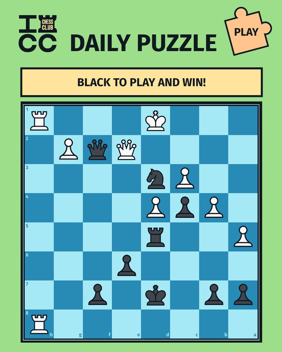 chessclubICC's tweet image. 🚫STOP DOOMSCROLLING ❗️

Make a pause and focus for a moment. Solving chess puzzles is a formidable brain workout involving creativity, pattern recognition, calculation, and spatial visualization. 

play.chessclub.com/daily-puzzle 
#chess #braintraining #doomscrolling