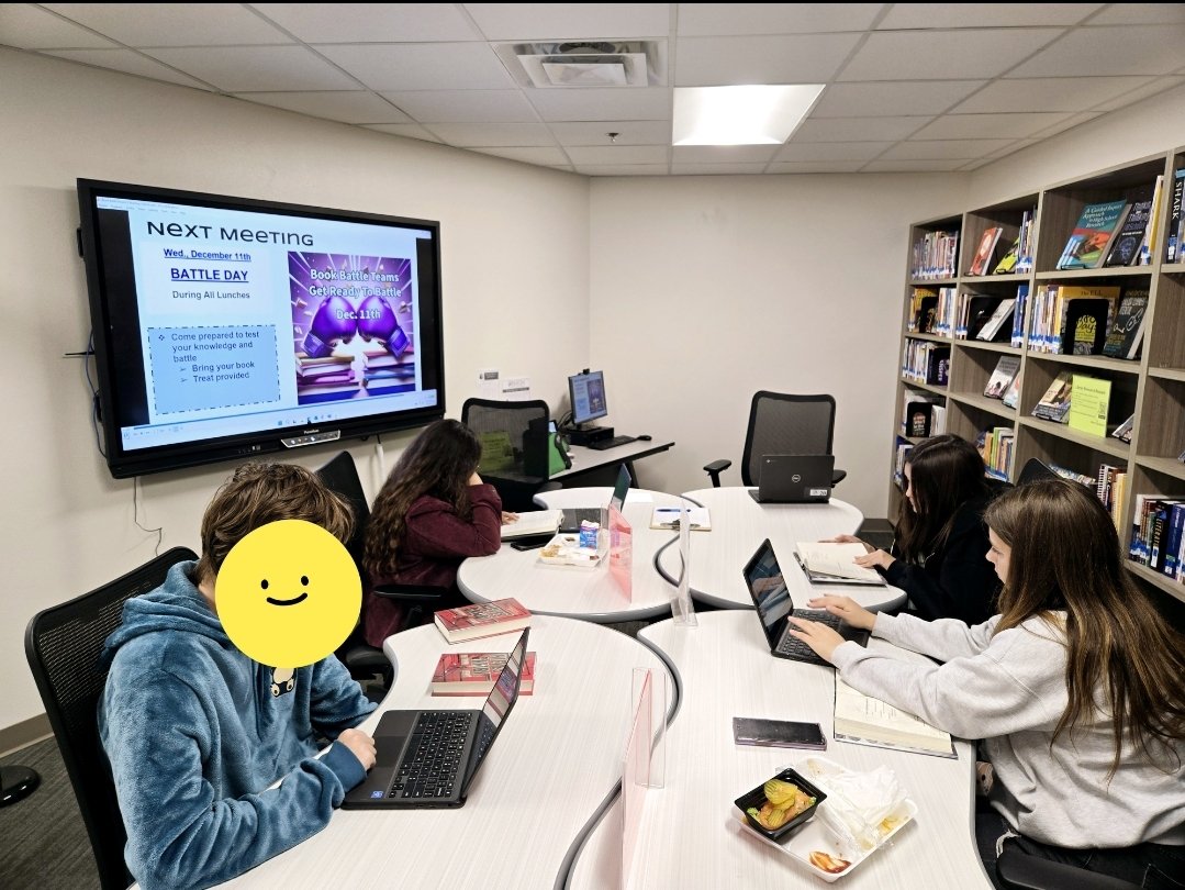 Christina Baker π π€ π‘ (@giftedlibrarian) on Twitter photo π Book Battle Team <a href="/dentonhslib/">Denton H.S. Library</a> in training. Working hard during lunch on their questions. Are you ready <a href="/Guyer_Library/">Guyer Library</a> <a href="/BraswellHub/">Braswell HS Hub</a> <a href="/RhsLibrarians/">RHS Librarians</a>? <a href="/dentonisdlib/">Denton ISD Libraries</a> #dentonisdlib π Book Battle Team <a href="/dentonhslib/">Denton H.S. Library</a> in training. Working hard during lunch on their questions. Are you ready <a href="/Guyer_Library/">Guyer Library</a> <a href="/BraswellHub/">Braswell HS Hub</a> <a href="/RhsLibrarians/">RHS Librarians</a>? <a href="/dentonisdlib/">Denton ISD Libraries</a> #dentonisdlib
