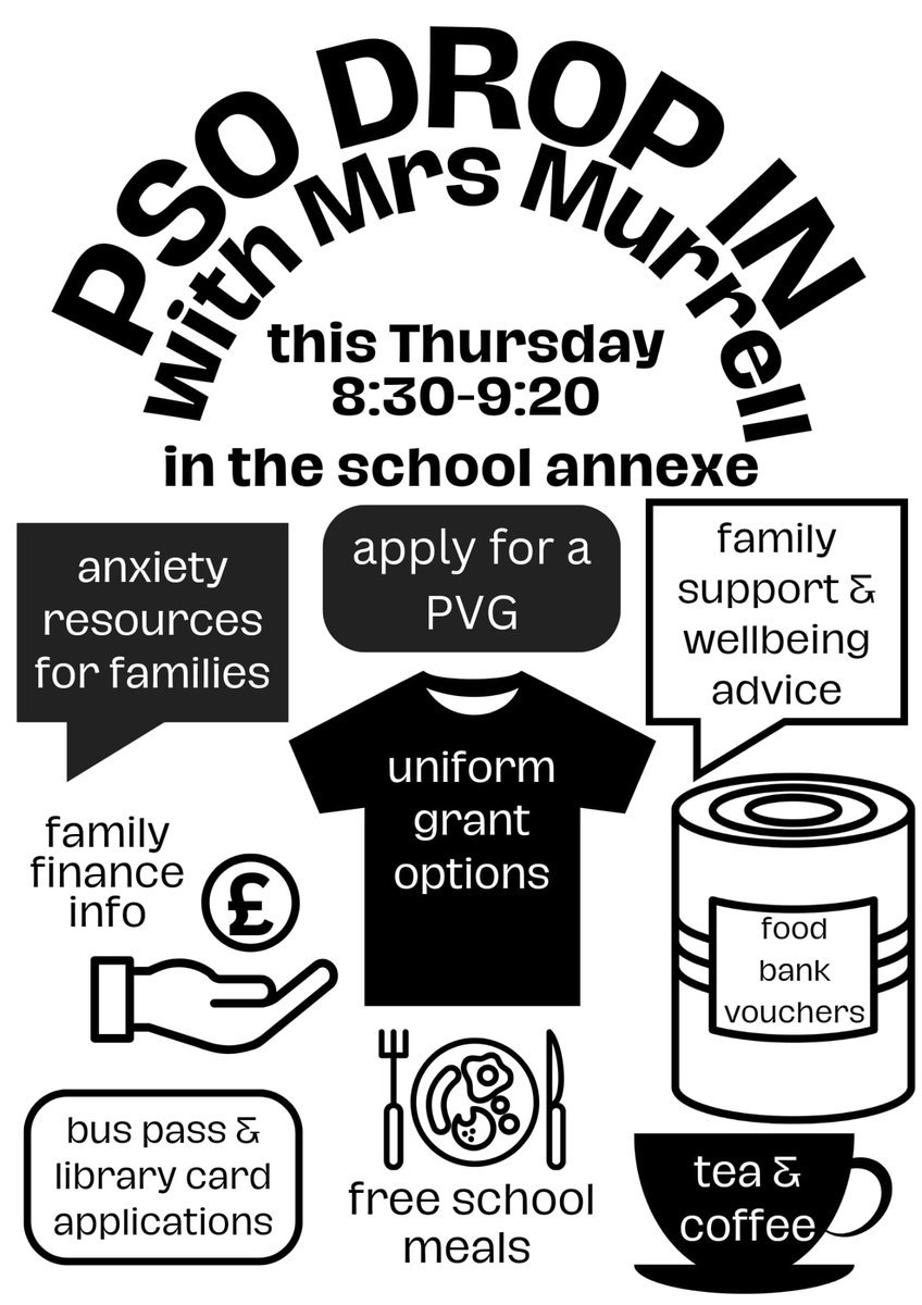 stockps_parents's tweet photo. Need some help, information or advice? Swing by school at drop off Thursday morning & our Pupil Support Officer Mrs Murrell will be there to help you ๐ซถ๐ป #familysupport #pupilsupport #talkaboutit @stockbridge_ps https://t.co/jeAldQ2q8s