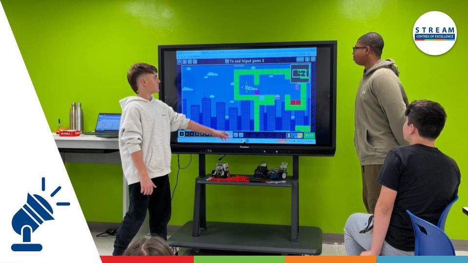 👏A shoutout to two Grade 7 “Pilgrims of Hope” who worked together to create a game teaching digital citizenship through the lens of kindness, respect, and faith. With hearts for service, they led the class, sharing how to live out our faith online. 🌐✨ #STREAMSpotlight