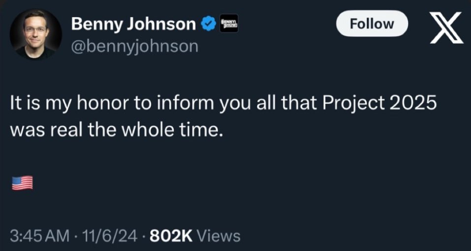 patriottakes's tweet image. Yes, we know. That’s why the Project 2025 group congratulated Trump.

meidasnews.com/news/project-2…